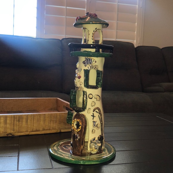 Tea light lighthouse Heather Goldmine 2000 BlueSky